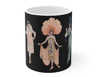 1900s Costume Design Mug: Broadway Fashion Illustration, Theater Gift