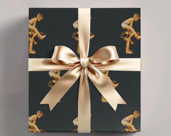 Vintage 1920s Leapfrog Wrapping Paper, Retro Kids Birthday Gift Wrap