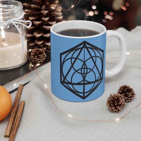 Lawful Neutral Alignment Dungeons and Dragons Mug, Blue