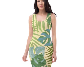Tropical print_Bodycon dress