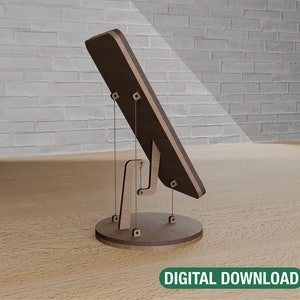 Supporto per telefono galleggiante file tagliati al laser svg download digitale - Elegante progetto fai da te per supporto per telefono galleggiante - File tagliati al laser dettagliati