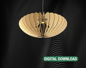Oval Lampen Laser Cut Files: DIY Wohndekoration (Digitaler Download)
