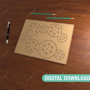 Laser geschnittenes Zahnrad-Puzzle als digitaler Download für Ihre Sammlung von lasergeschnittenen STEM-Spielzeugen. Einzigartiges Holzpuzzle für Macher, Kinder & neugierige Köpfe