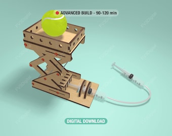 Hydraulic Press Mechanism – STEM Physics Build | Laser Cut SVG Files
