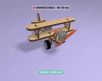 Motorized Propeller Airplane Laser Cut Files – STEM Engineering Project (Digital Download)