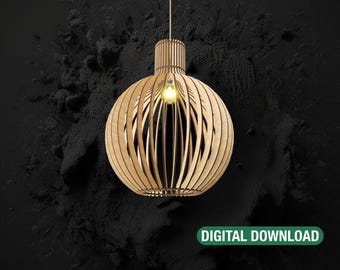 DIY Kugellampe Laser Cut Files: Home Decor Projekt (Digitaler Download)