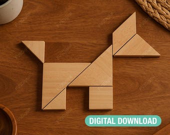 Laser Cut Tangram Puzzle: MINT Lernspiel (Digitaler Download)