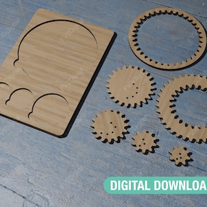 File tagliati al laser Strumento di disegno Spirograph – Puzzle di arte meccanica e geometria per progetti fai da te, apprendimento STEM e divertimento creativo con ingranaggi