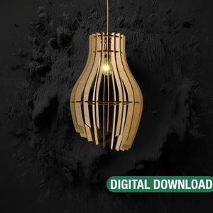 Asymmetrical Lamp Laser Cut Files: Home DIY Project (Digital Download)