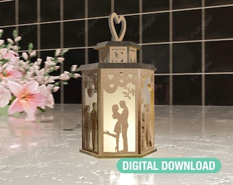 Romantic Lantern Laser Cut Files: Valentine's Day DIY Decor (Digital Download)