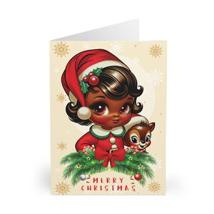 Biglietti di auguri natalizi ispirati agli afroamericani (confezione da 5)