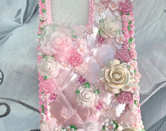 Luxury Decoden Rococo Style Flowers Phone Case for iPhone and Samsung Phones