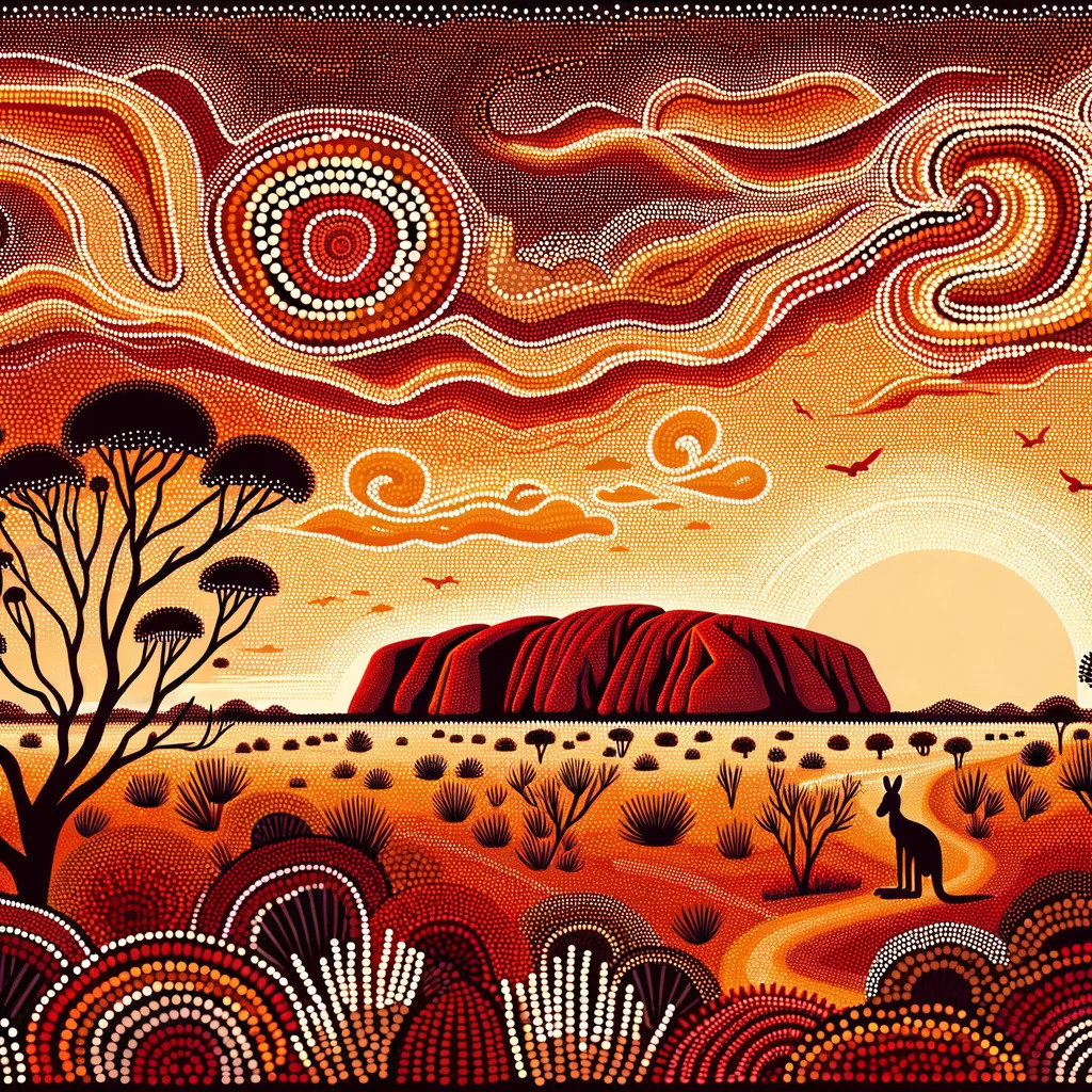 Uluru Sunset Aboriginal Dot Art Painting Etsy Australia Il Fullxfull.5931804139 Eu6y