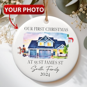 Personalisierte neues Zuhause Ornament Geschenk für neues Zuhause Geschenk für neue Familie Weihnachtsgeschenk für Paar erstes Haus Ornament Housewarming Geschenk für sie