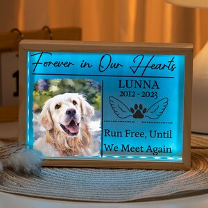Personalized Pet Memorial Photo Frame for Dog Mom Pet Loss Gif for Dog Mom Memory Gift Photo Frame Memorial Wood Picture Frame for Pet Loss