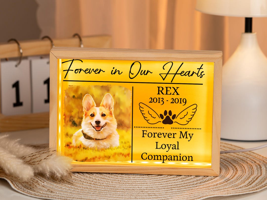 Personalized Pet Memorial Photo Frame for Dog Mom Pet Loss Gif for Dog ...