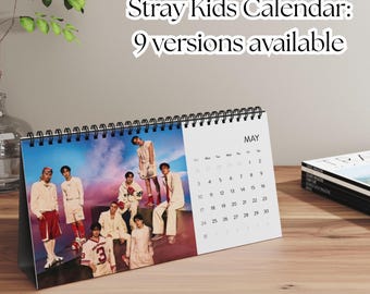 Calendrier de bureau K-Pop Stray Kids, calendrier de bureau K-Pop SKZ, idée cadeau STAY, produits dérivés K-Pop pour bureau ou étagère