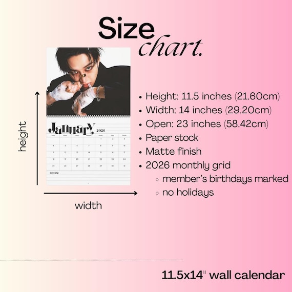 Calendario De Mesa Stray Kids 2026 | Calendario K-Pop Para Fans | Tamaño 13x23 Cm