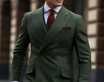 Men Stylish Dark Green Suit - Men Elegant Suit/ Gift For Men/ 2 Piece Suit Men/ Prom Suit/ Slim Fit Style Wedding Wear Suit/ Party Wear