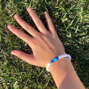 Blue ombre with white