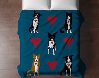HEART DOG Sherpa Blanket