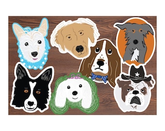 Dog Head Sticker Pack - Original Artwork