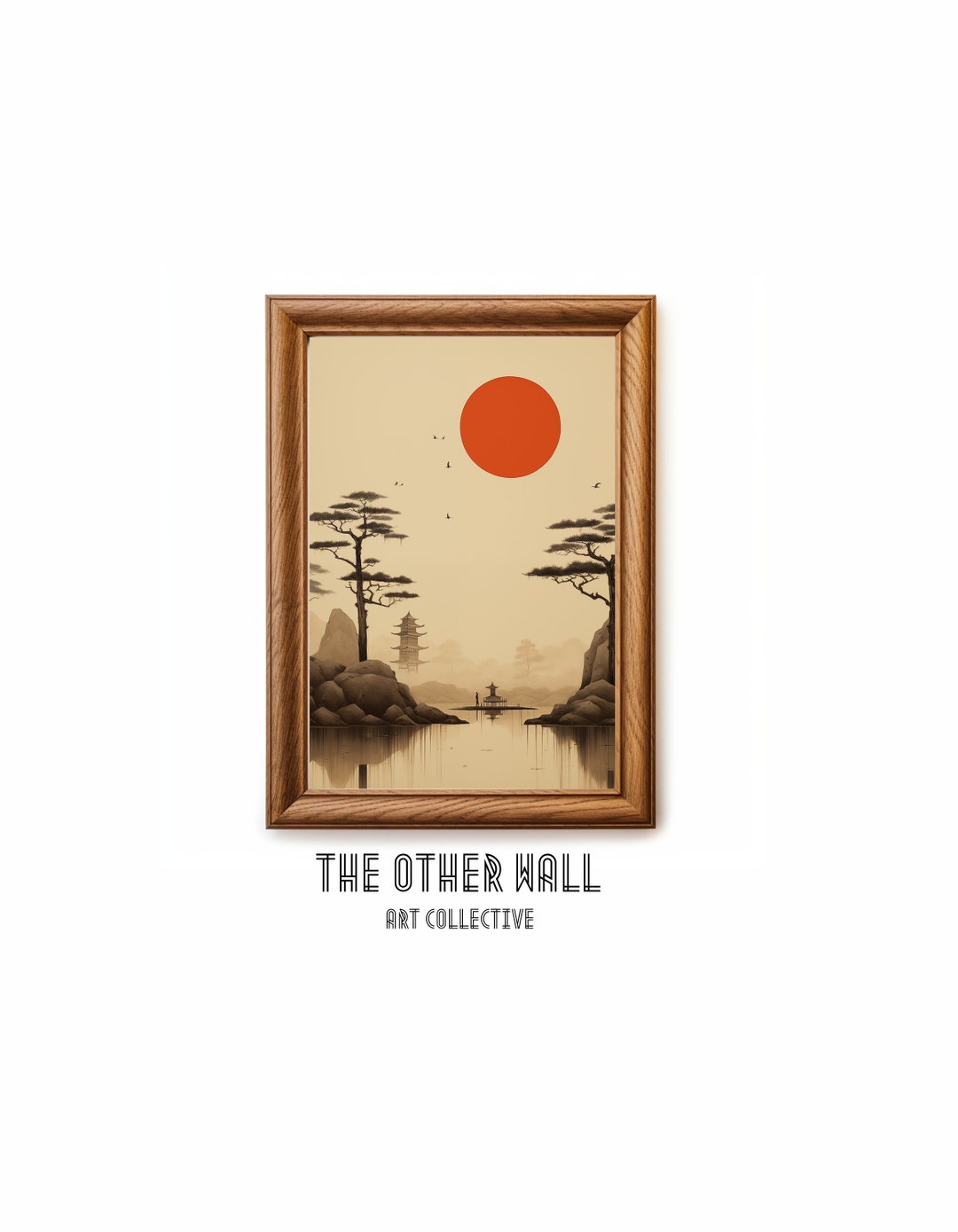 Song Dynasty Mural Minimalist Zen Painting Dream of Red Etsy