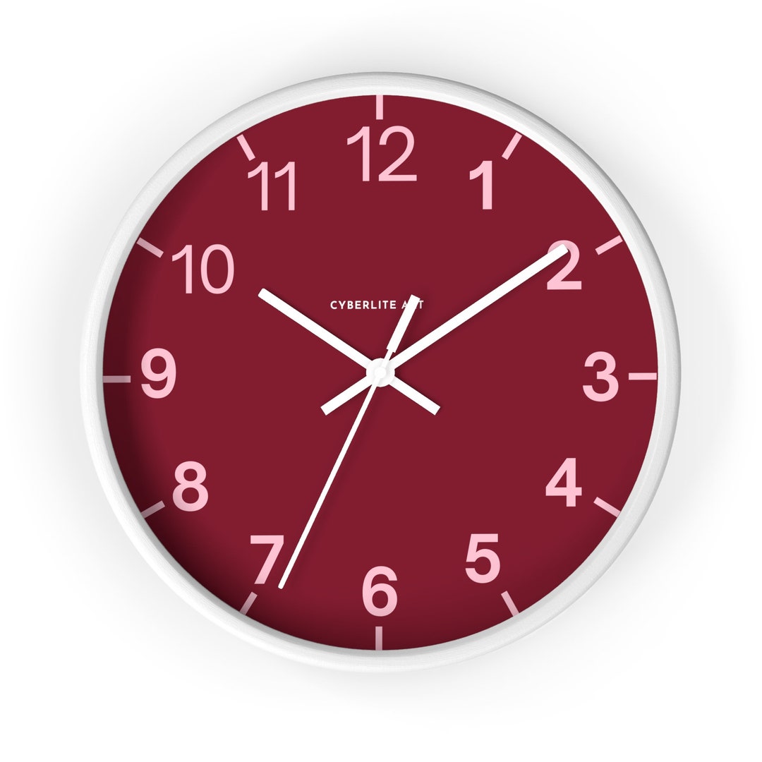 Colorfully Customized Wall Clock Personalize the Hands and Base Colors