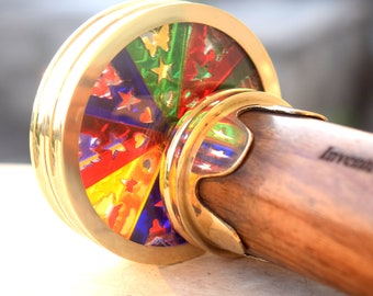 Nautical Brass Kaleidoscope, Handmade Working Kaleidoscope, Marine collectible Kaleidoscope with free gift world timer, Brass Kaleidoscope