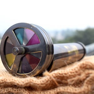 Nautical Brass Kaleidoscope, Handmade Working Kaleidoscope, Marine colorful Kaleidoscope Personalized Item Christmas Gift