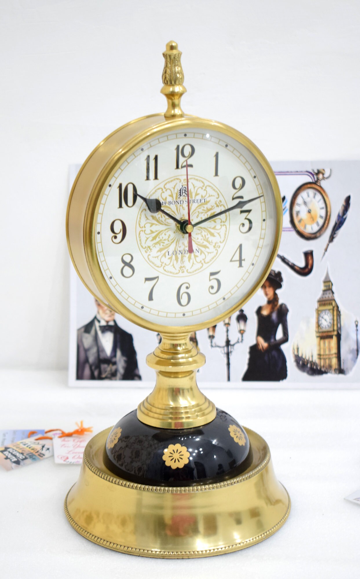 Nautical Brass Table Lamp, Handmade Working Clock, Designer Desktop ...