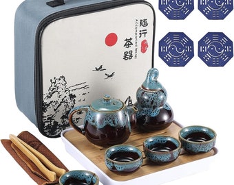 Portable Chinese Kungfu Tea Set: Complete Travel Kit for Tea Lovers"
