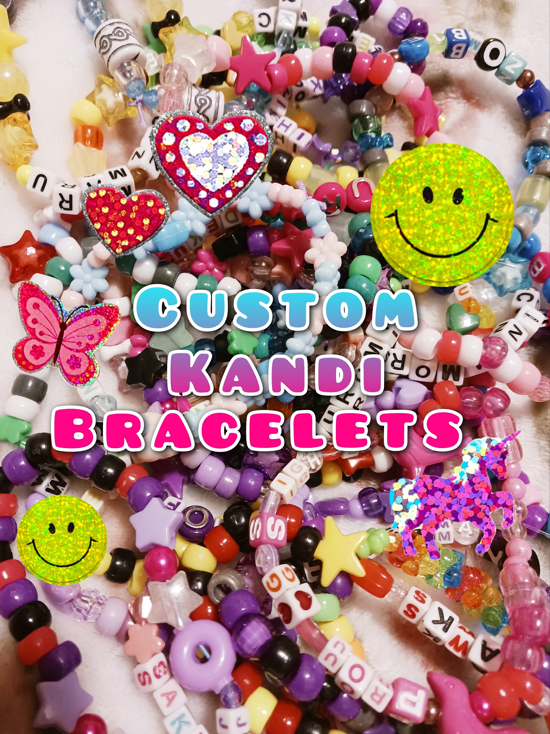 Custom Name Kandi Bracelet Etsy
