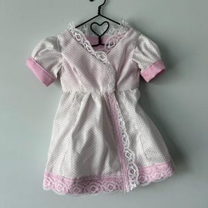 Professional seamstress made dress for 18” dolls - whispering blush