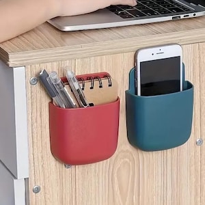 Wall mount / smart phone organizer / Accessories /Wall Phone Holder with Charging Cutout–Cable Organizer Wall Mounted Phone Charging Station