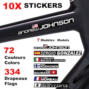 10 adesivi con nome personalizzati Adesivi adesivi Decal Vinilos Adesivi Pegatinas Aufkleber Mtt Bmx Velo Mountain Bike Dh immagine 1