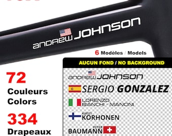 10 Personalized Name Stickers - Adhesive Stickers Decal Vinilos Adesivi Pegatinas Aufkleber - Mtt Bmx Velo Mountain Bike Dh
