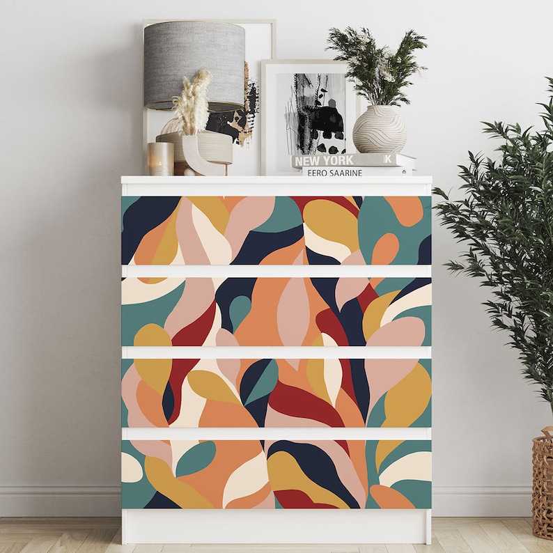 Sticker Over Drawer Self-adhesive Furniture Sticker - Abstract - Etsy