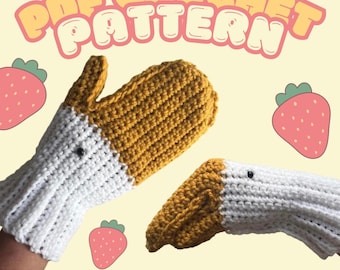 Silly Goose Mittens Crochet Pattern: Beginner Friendly Novelty Gloves (WITH VIDEO)