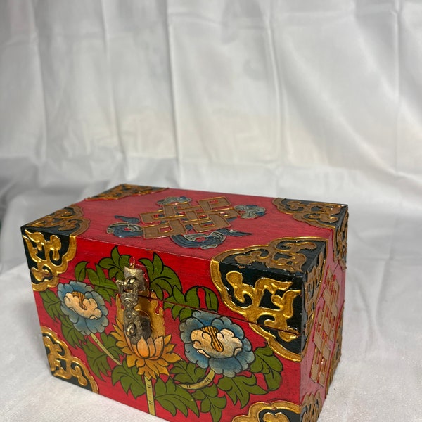 Himalayan Tibetan Wooden Box