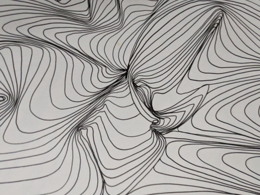 18x24" Flow Drawing, Original Artwork (dot) - Etsy
