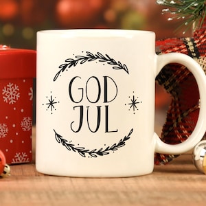 Christmas SVG, Scandinavian Christmas svg, God Jul svg, Christmas cards, printable, Christmas sign