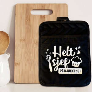 Helt Sjef på Kjøkkenet SVG: Scandinavian Kitchen Printable (Digital Download)