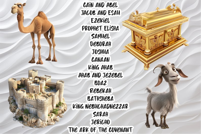 Old Testament Clipart Bundle Part 2, Cartoon Images, Bible Stories ...