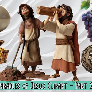 Parables of Jesus Clipart Bundle - Part 2 | Digital Download | Biblical Illustrations for Crafts, Teaching, and DIY Projects