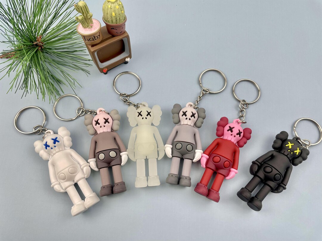Set of Six KAWS Keychainsbear Keychains for Bagskeyscar Etsy