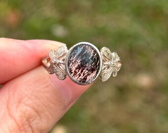 high grade natural super seven 925 sterling silver adjustable ring