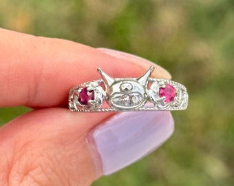 Natürliche Turmalin rosa 925 Sterling Silber Ring einstellbar