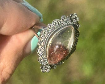 high grade vintage style super seven 925 sterling silver adjustable ring