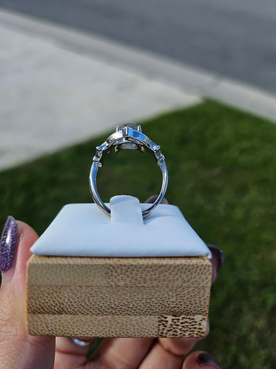 Labradorite little devil silver plated ring - image 4